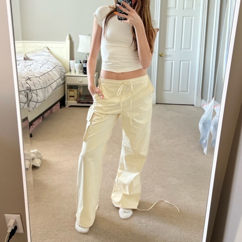 Cream Cargo Pants